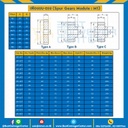 เฟืองขบเหล็กชุปแข็งปลายฟัน มีดุมแถวคู่ M1-100TC