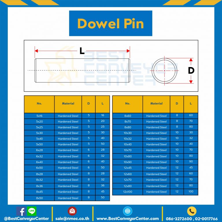 Dowel Pin 10×30-S ปิ๊นกลม-สลักกลม ขนาด 10×30 (Steel)