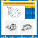 FCC-1-1/2in ; แคลมป์รัดเฟอร์รูล SUS304 ขนาด 1-1/2 นิ้ว