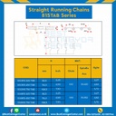 โซ่สแตนเลสทางตรง Table Top Chain SSC815TAB ; 4.5 นิ้ว. : SSC815 450TAB