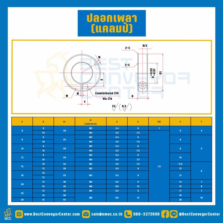 ปลอกเพลา (แคลมป์) : SCCAL-10×11
