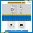 ลูกปืนตุ๊กตา UCFL3241 พลาสติกสีขาว ลูกปืนเหล็ก รูเพลา 40 mm. : UCFL3241-40