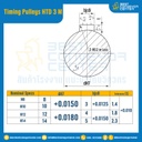 มู่เล่ย์ไทม์มิ่ง Pulley Timing HTD 3M หน้ากว้าง 12 mm. 18 ฟัน : Pulley Timing HTD-3M-12-18TA