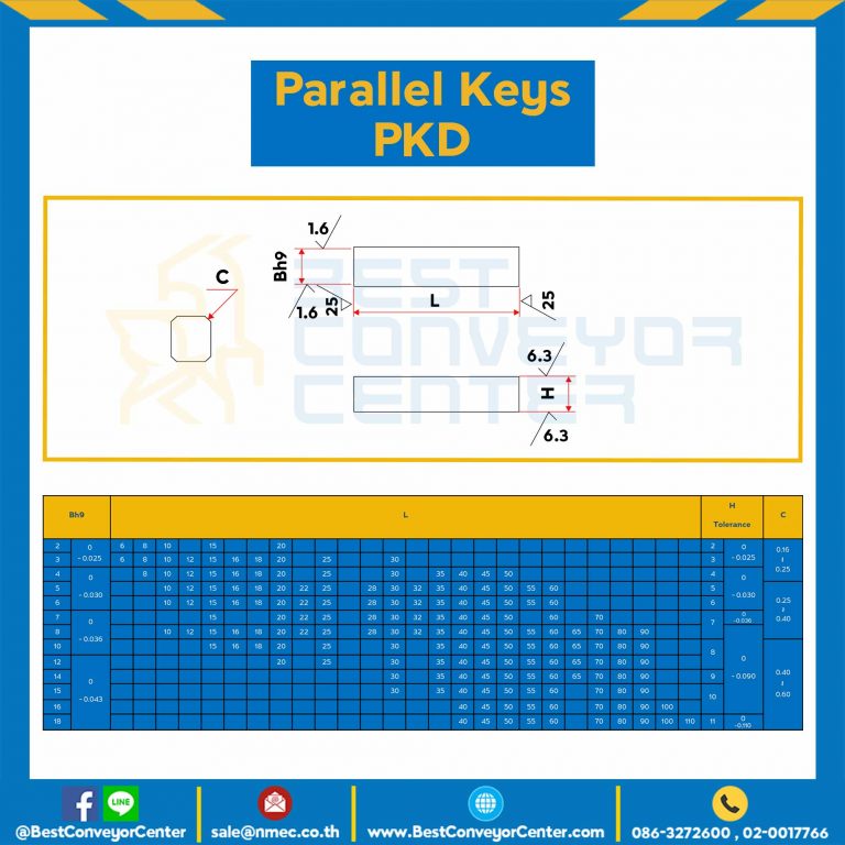 Parallel Key PKD 3×30-S Parallel Key แบบตรง ขนาด 3×30 mm. เหล็ก