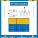 สปริงดันแบบเส้น 0.3 mm. วงนอก 2.5 mm. ยาว 300 mm. : SWC-N0.3×2.5L300
