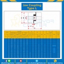 Jaw Flex Coupling L100, โตนอก 65 mm., ดุมโต 57 mm. : JCF-L100