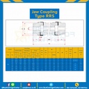 Jaw Flex Coupling RRS100, โตนอก 65 mm., ดุมโต 57 mm. : JCF-RRS104