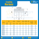 Coupling Steel rubber OD 112xL60 : NORMEX-114