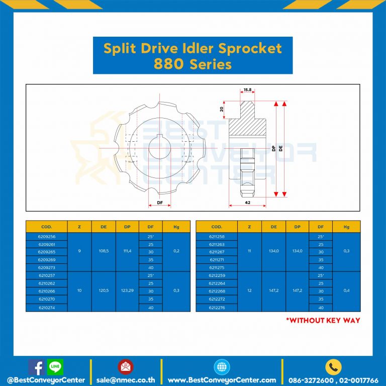 SPROCKET 10Z, BORE 25 MM., DIA 123.29 MM. FOR CHAIN 880 : 6210010-914