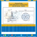 DK-0930200Bขาปรับระดับ Heavy Load M16x200 mm.
