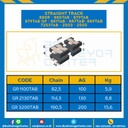 Straight Track Chain 190.5, AG 200, Kg 15.6 For 8811 R TAB : GR3200TAB-8811 R TAB