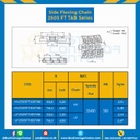 โซ่พลาสติกทางโค้ง Table Top Chain KV2505FTTAB ; 3.3 นิ้ว. : KV2505FT 330TAB