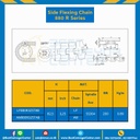 โซ่พลาสติกทางโค้ง Table Top Chain LF880RTAB ; 3.25 นิ้ว. : LF880R 325TAB