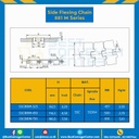 โซ่สแตนเลสทางโค้งแม่เหล็ก Table Top Chain SSC881M ; 7.5 นิ้ว. : SSC881M 750