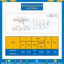 โซ่พลาสติกทางโค้ง Table Top Chain KV887TAB ; 3.25 นิ้ว. : KV887 325TAB