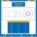HDG-M20 ; หัวน็อตชุบสังกะสี ขนาด M26