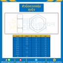 VN-M10-1-WZ ; หัวน็อตวอลลุ่มชุบขาว ขนาด M10x1 ขอบ 13 หนา 2.5 mm.