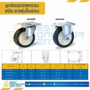RIS-SN-80 ล้อยางหุ้มเหล็กแบบแป้นหมุน ขนาด 80 mm.