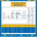 BZ-04217 Multi-point Latch Swing Handle-Short Shaft Left &amp; Right Zinc Alloy