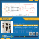 NMEC-CAB33 : Snap Locks Model: NMEC-CAB ขนาด 125 mm. (Steel Black)