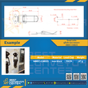 NMEC-CAB23 Snap Locks Model: NMEC-CAB ขนาด 95 mm. (Steel Black)