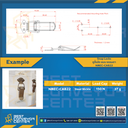 NMEC-CAB22 ; Snap Locks Model: NMEC-CAB ขนาด 95 mm. (Steel Nickle)