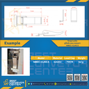 NMEC-CLN3.5-SS ; Snap Locks แบบธรรมดา Model: NMEC-CLN ขนาด 3.5&quot; (SUS304)