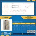 CS-00227-1 : หูปิ่นโตล็อคขอบถัง 110 mm.แบบล๊อคกุญแจ (SUS304)