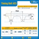 ไทม์มิ่ง เบลล์ Timing Belt AT5 หน้ากว้าง 10 mm. 40ถึง4000 ฟัน  : Timing Belt AT5-10-40-4000T