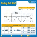 ไทม์มิ่ง เบลล์ Timing Belt MA3 หน้ากว้าง 10 mm. 40ถึง9900 ฟัน : Timing Belt MA3-10-40-9900T