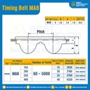ไทม์มิ่ง เบลล์ Timing Belt MA8 หน้ากว้าง 15 mm. 60ถึง5000 ฟัน : Timing Belt MA8-15-60-5000T