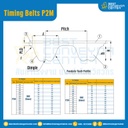 ไทม์มิ่ง เบลล์ Timing Belt P2M หน้ากว้าง 6 mm. 100 ฟัน ยาว 200 mm. : Timing Belt P2M-6-100T-271
