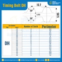 ไทม์มิ่ง เบลล์ Timing Belt DH 1000 200 ฟัน ยาว 2540 mm. : Timing Belt DH 1000-200T-2549