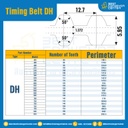 ไทม์มิ่ง เบลล์ Timing Belt DH 1000 200 ฟัน ยาว 2540 mm. : Timing Belt DH 1000-200T-2550