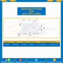Aluminum Frame 5 Series Slot width 6 20×40 mm. L100 mm. Clear Anodize (Flat) : ALF-SF5-2040-124