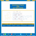 Aluminum Frame 5 Series Slot width 6 40×40 mm. L100 mm. Clear Anodize (Flat) : ALF-SF5-4040-164
