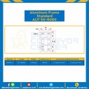 Aluminum Frame 5 Series Slot width 6 40×80 mm. L100 mm. Clear Anodize : ALF-S5-4080-150
