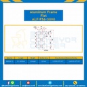 Aluminum Frame 6 Series Slot width 8 30×90 mm. L100 mm. Clear Anodize (Flat) : ALF-FS6-3090-105