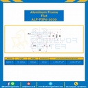 Aluminum Frame 6 Series Slot width 8 30×30 mm. L100 mm. Clear Anodize (Flat) : ALF-FSF6-3030-117