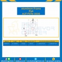 Aluminum Frame 6 Series Slot width 8 30×30 mm. L100 mm. Clear Anodize (Flat) : ALF-FST6-3030-169