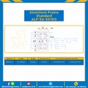 Aluminum Frame 6 Series Slot width 8 50×100 mm. L100 mm. Clear Anodize : ALF-S6-50100-100