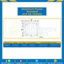 Aluminum Frame 6 Series Slot width 8 100×100 mm. L100 mm. Clear Anodize : ALF-S6-100100-156