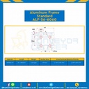 Aluminum Frame 6 Series Slot width 8 60×60 mm. L100 mm. Clear Anodize : ALF-S6-6060-153