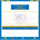 Aluminum Frame 8 Series Slot width 10 40×40 mm. L100 mm. Clear Anodize (Curved) : ALF-SR8-4040-100