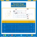 Parallel Key PKG 5×10-SH Parallel Key แบบกลม ที่ปลายด้านหนึ่ง ขนาด 5×10 mm. เหล็กชุบแข็ง