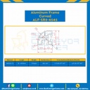 Aluminum Frame 8-45 Series Slot width 10 45×45 mm. L100 mm. Clear Anodize (Curved) : ALF-SR8-4545-101