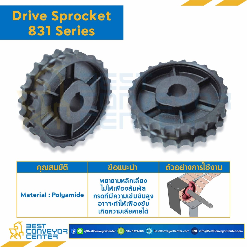 SPROCKET 19Z, BORE 35 MM., DIA 117.34 MM. FOR CHAIN 831 : 6319096-831