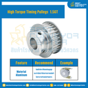 มู่เล่ย์ไทม์มิ่งแรงบิดสูง Pulley Timing High Torque 1.5GT หน้ากว้าง 4 mm. 20 ฟัน : HT-1.5GT-4-20TBS