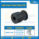 มู่เล่ย์ไทม์มิ่งแรงบิดสูง Pulley Timing High Torque S2M หน้ากว้าง 4 mm. 15 ฟัน : HT-S2M-4-15TKS