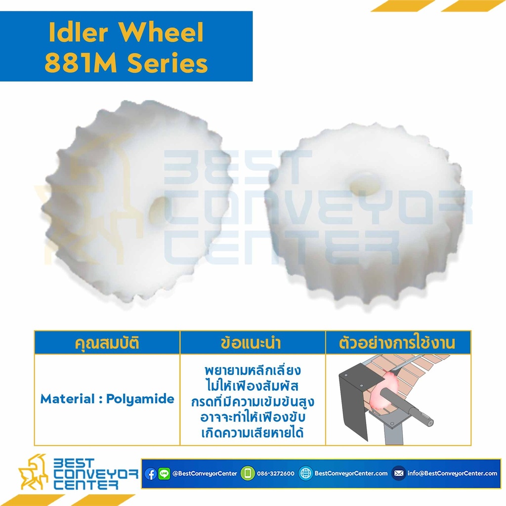 SPROCKET 21Z, BORE 20 MM., DIA 129.26 MM. FOR CHAIN 881 M : 6221058-881 M (สำเนา)